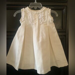 Elegant Cream Sleeveless Kids Dress
